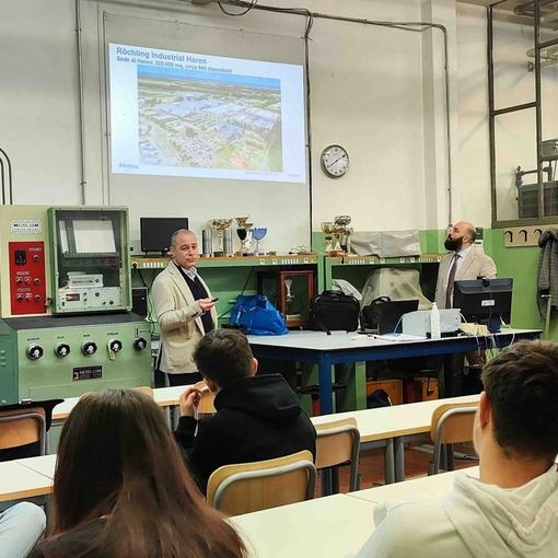 Gli ingegneri di Roechling Industrial Italy hanno incontrato gli studenti dell'Istituto Da Vinci