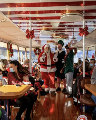 A Stresa crociere sul battello a vapore con Babbo Natale