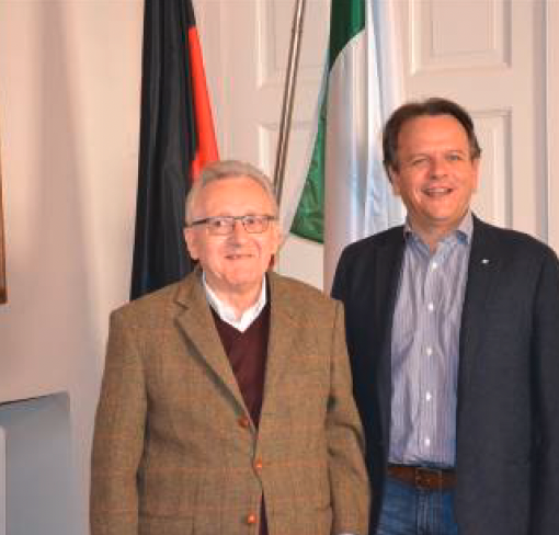 Nella foto, il vicesindaco Zanetta con Jurgen Hild