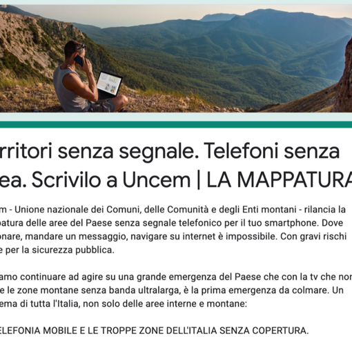 Uncem rilancia la mappatura delle zone italiane dove i telefoni non prendono