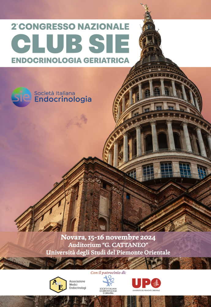 A novembre la seconda edizione del “Congresso nazionale Club Sie di Endocrinologia geriatrica” A novembre la seconda edizione del “Congresso nazionale Club Sie di Endocrinologia geriatrica”