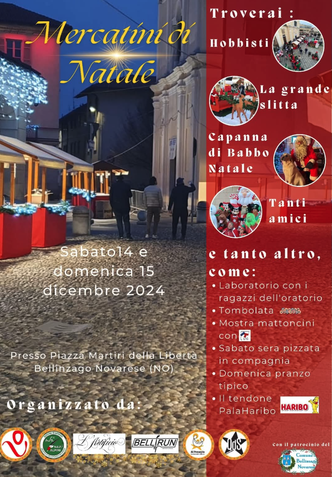 Mercatini di Natale 2024 a Bellinzago Novarese Mercatini di Natale 2024 a Bellinzago Novarese