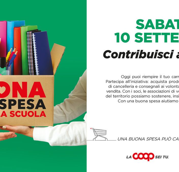 Alla Coop giornata di raccolta di materiali di cancelleria per le famiglie in difficoltà