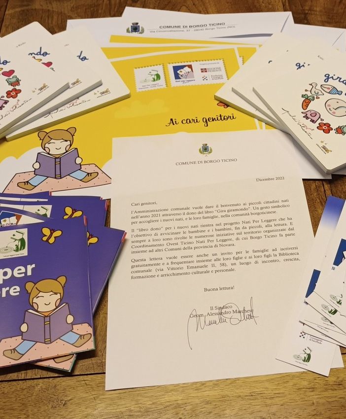 Borgo Ticino: l'amministrazione comunale dona un libro ad ogni piccolo cittadino nato nell’anno 2021