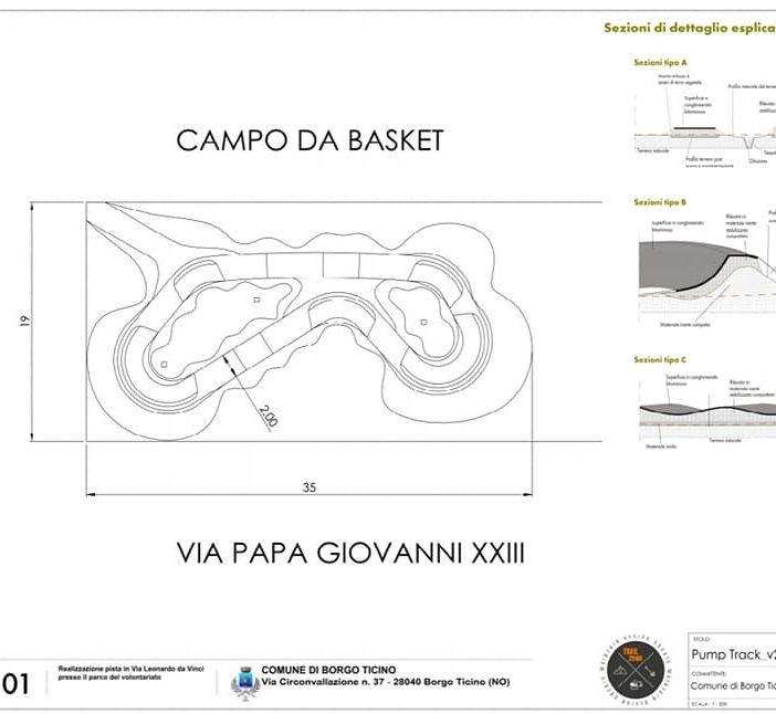 Borgo Ticino: costruzione della pista Pump Track nel Parco del Volontariato (Arena)