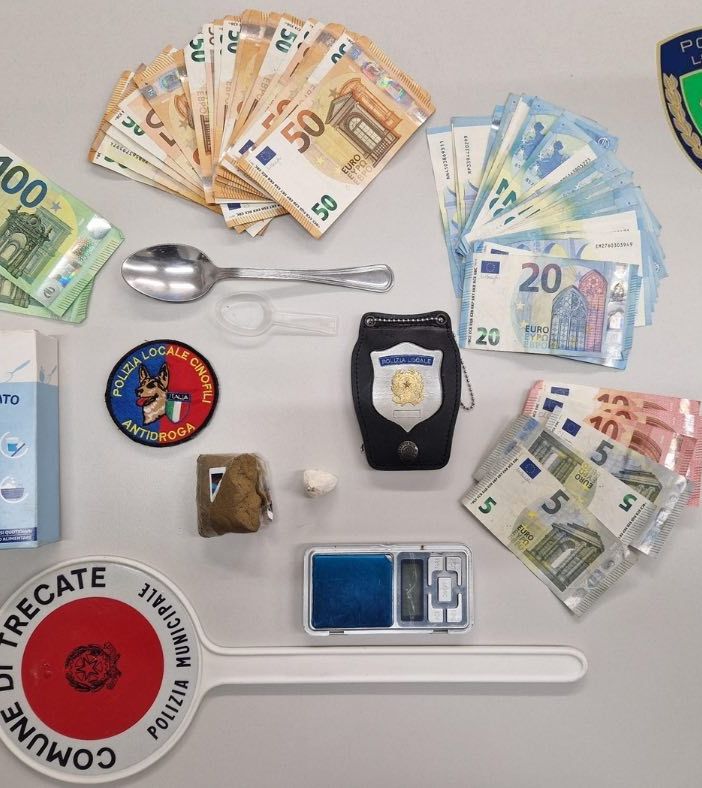 Polizia locale sequestra droga e denaro: denunciato trentaquattrenne a Trecate