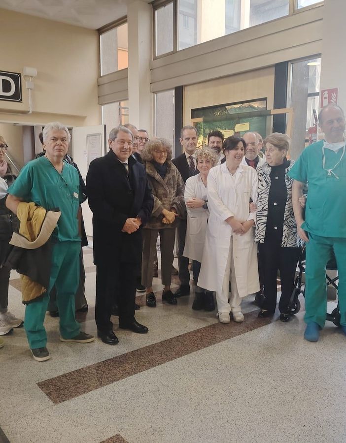 Mariella Enoc in visita all'ospedale Santissima Trinità di Borgomanero
