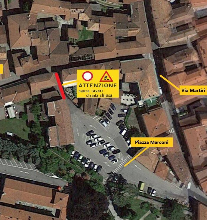 Varallo Pombia: chiusura temporanea dell'accesso a Piazza Marconi, modifiche alla viabilità dal 16 al 23 gennaio