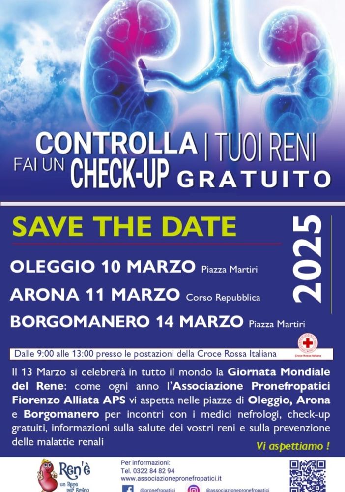La salute dei reni per tutti: prevenzione e diagnosi precoce in prima linea