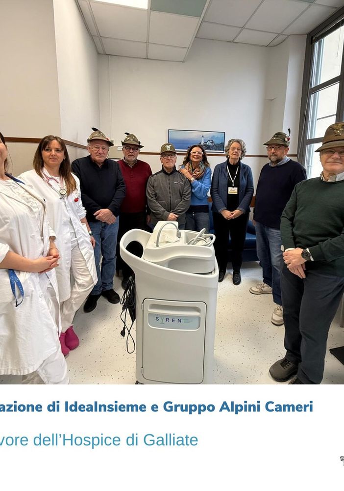 Solidarietà e gratitudine all'Hospice di Galliate: il dono del Gruppo Alpini Cameri