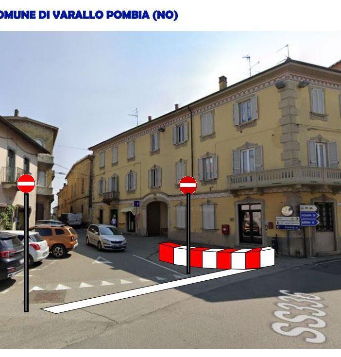 Modifica temporanea della viabilità in via Roma e Piazza Mazzini a Varallo Pombia