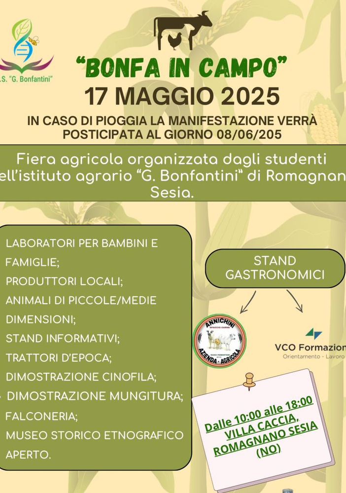 “Bonfa in campo”: a Villa Caccia una giornata di natura, animali e tradizioni per tutta la famiglia