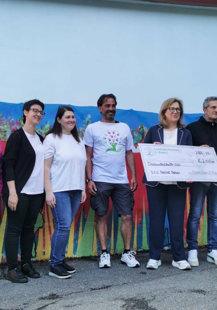 Murales e solidarietà alla Scuola “Rodari”