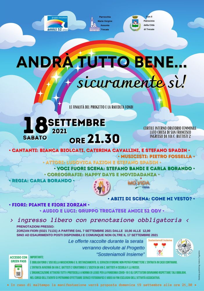 Sabato 18 sarà in scena&quot;Andra tutto bene... sicuramente sì!&quot;