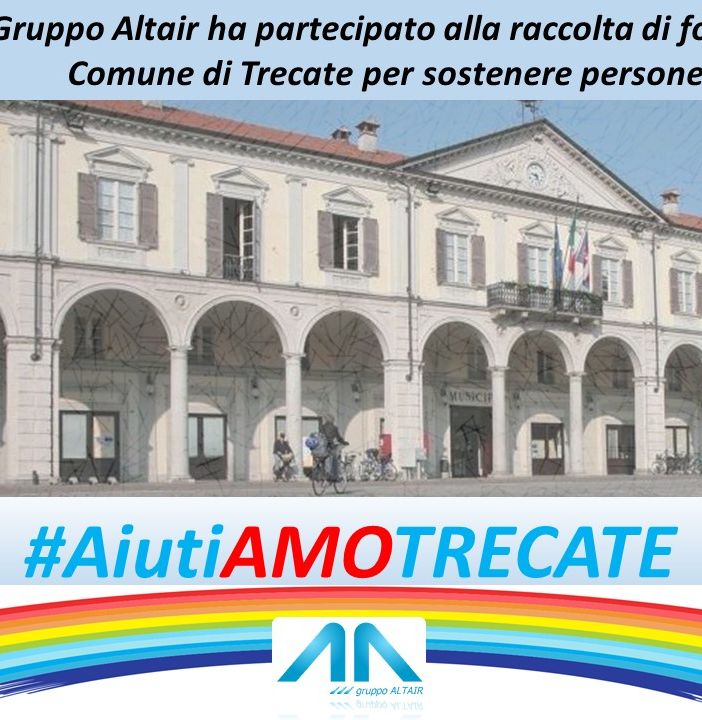 Il Gruppo Altair dona 5 mila euro al fondo  “AiutiAMO Trecate”