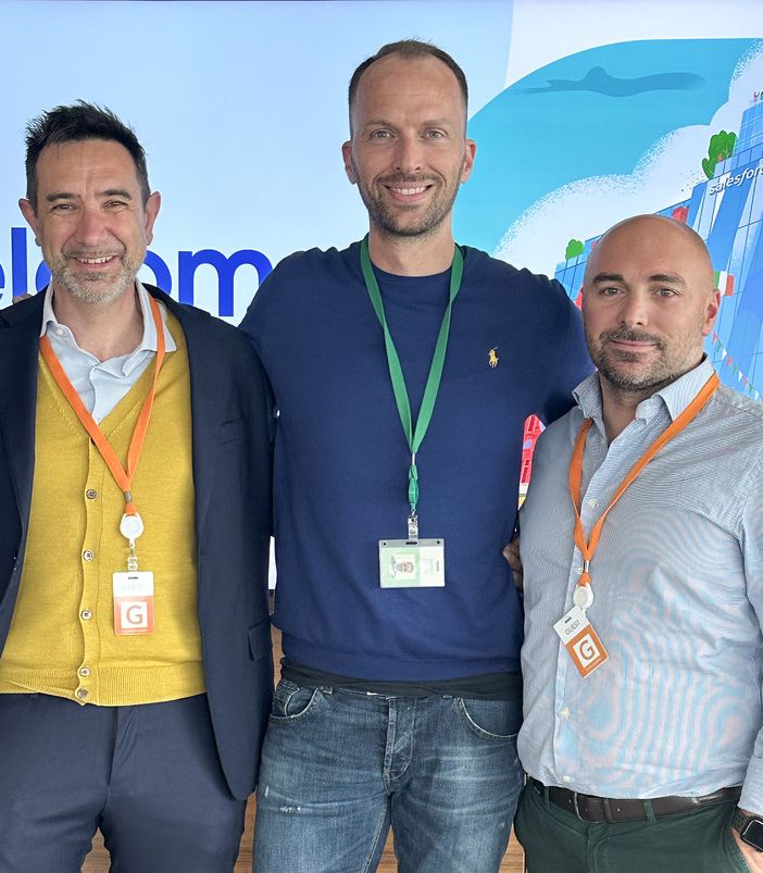 Nella foto, da sinistra: Paolo Pucci, Mirko Spinelli, Regional vice president e Riccardo Capelli