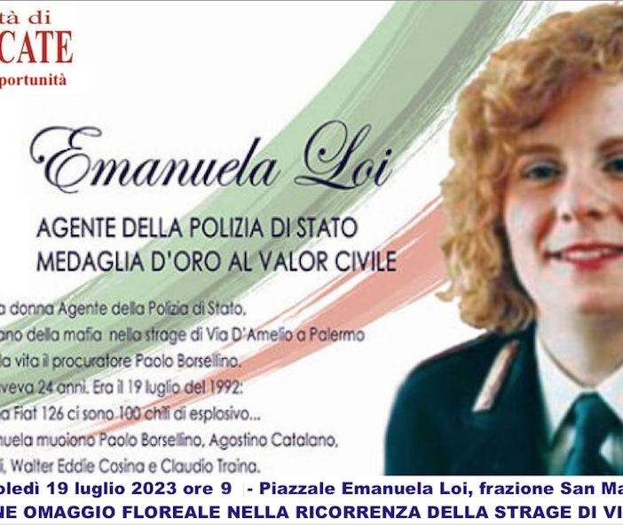 Trecate ricorda la prima donna poliziotto vittima della mafia Emanuela Loi