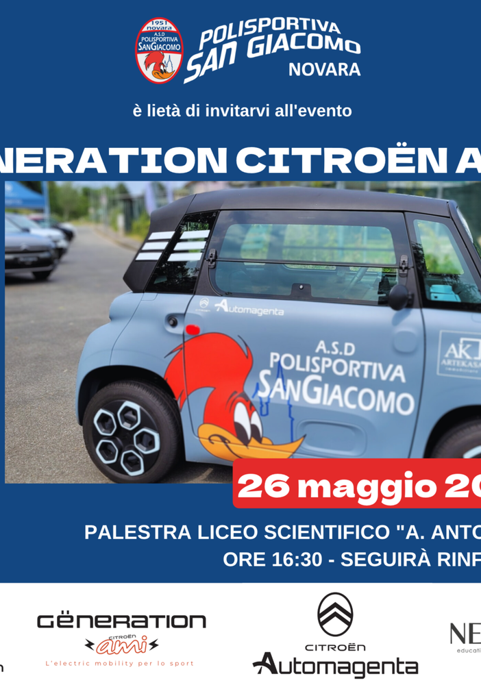 Progetto educational di Citroën rivolto alle società sportive e ai loro giovani atleti