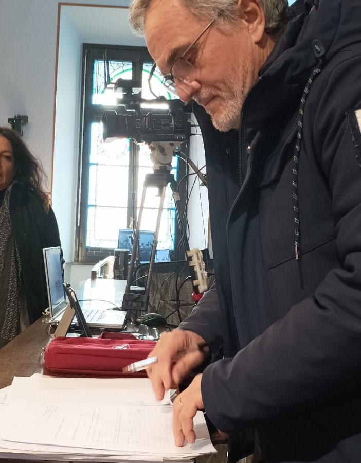 Nella foto: Massimo Giubertoni a Palazzo Cabrino