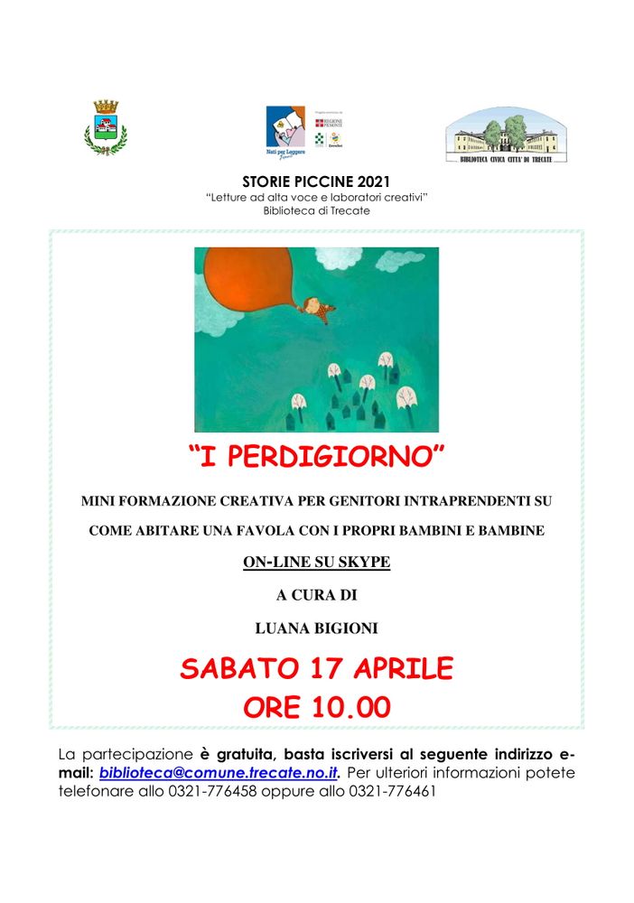 Il 17 aprile si terrà la miniformazione sulle favole “I perdigiorno”