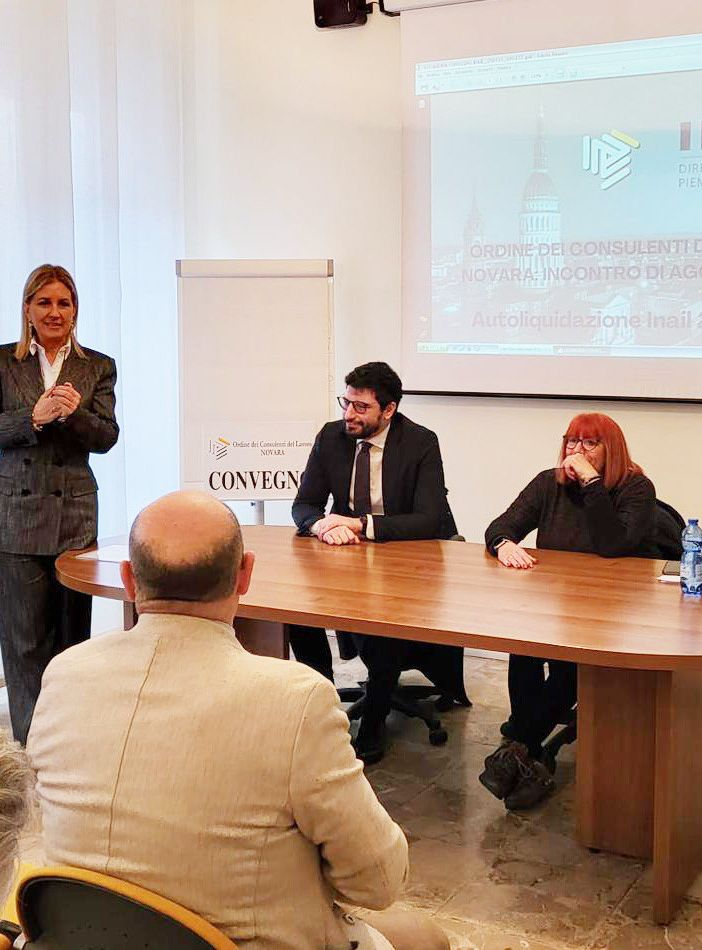 Consulenti del Lavoro e Inail: collaborazione rafforzata a Novara
