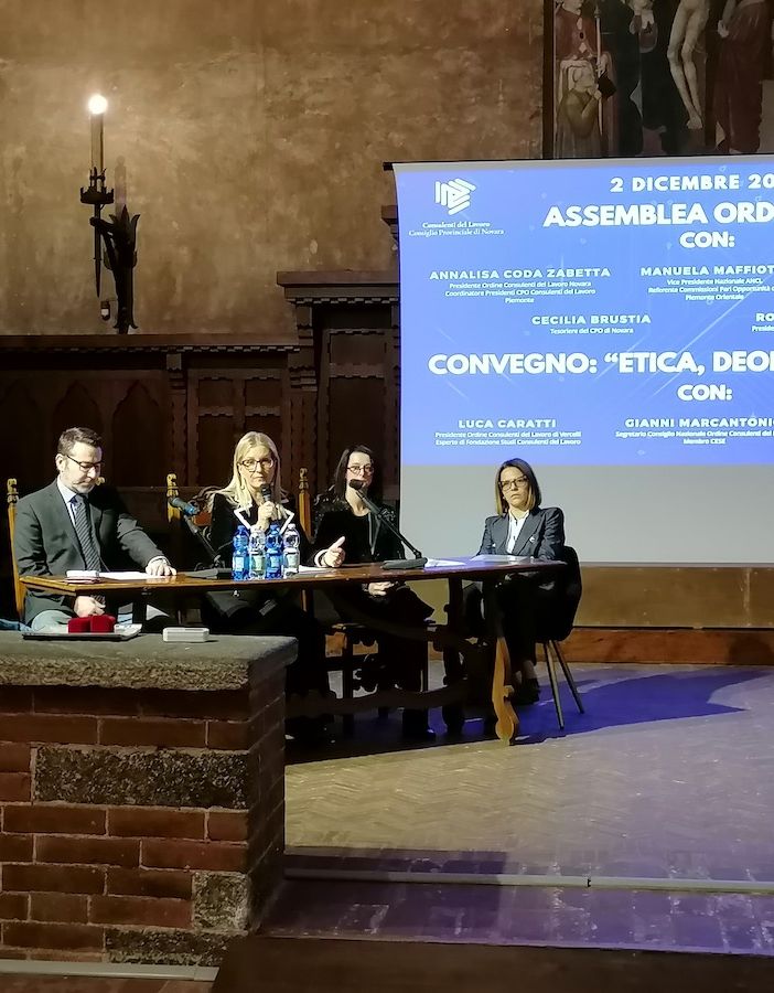 Consulenti del lavoro di Novara, assemblea di fine anno su etica e innovazione