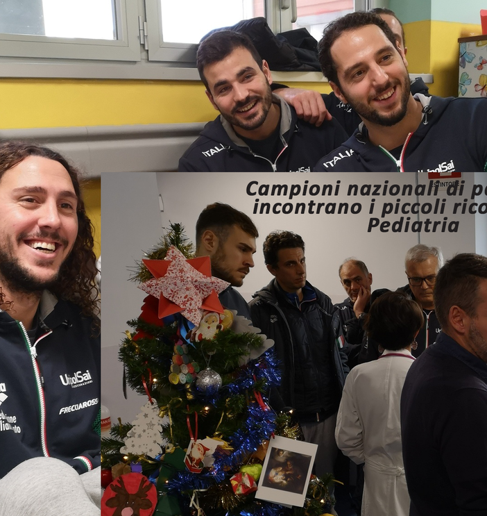 Anche i campioni nazionali di pallanuoto incontrano i piccoli ricoverati in Pediatria