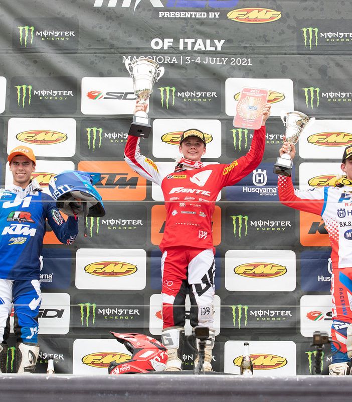 Filippo Zonta (Honda) vince a Maggiora il round italiano dell’europeo EMX Open. Il romano Valerio Lata (Ktm) è 2° nella classe EMX Open
