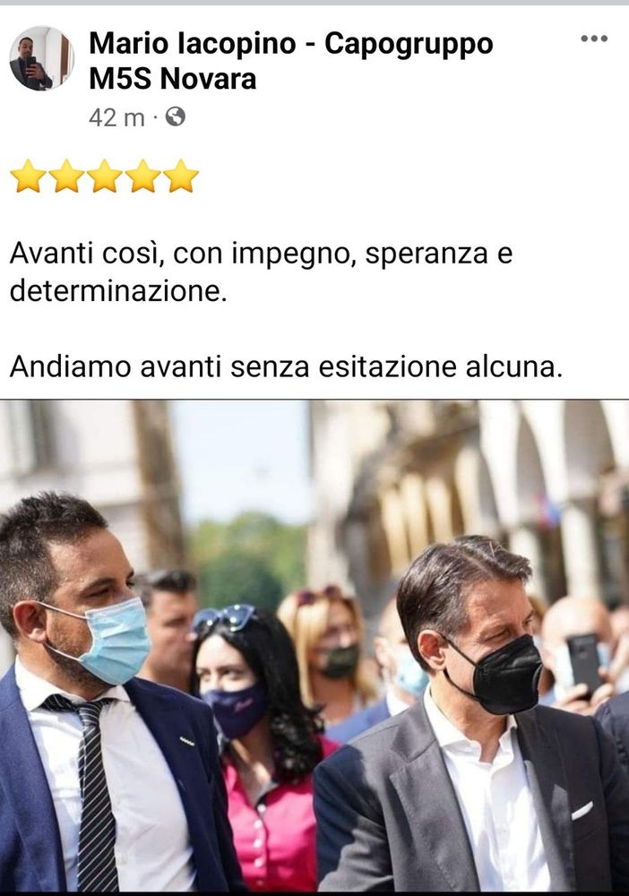 Mario Iacopino resterà nel M5S