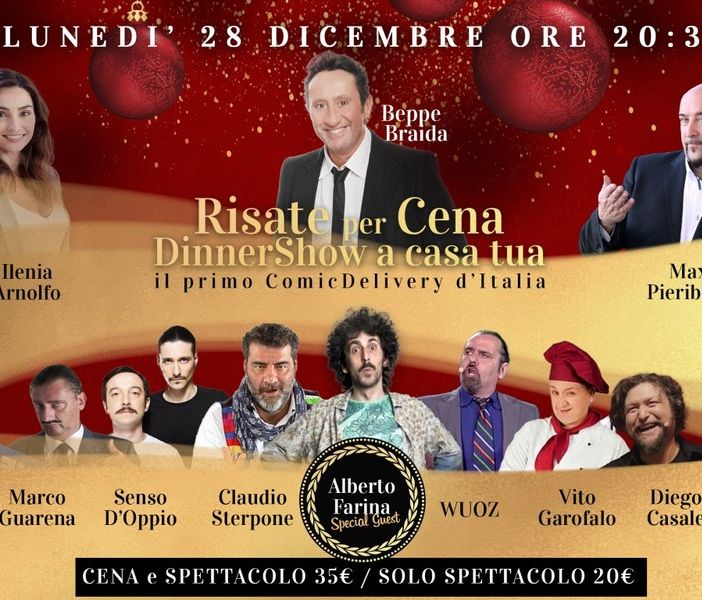 Pianezza: al via ‘Risate per cena’, il primo ‘comic delivery’ italiano