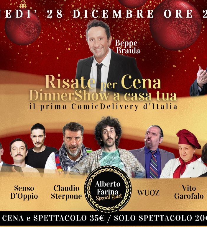 Pianezza: al via ‘Risate per cena’, il primo ‘comic delivery’ italiano