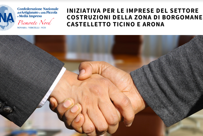 “Presenta la tua impresa”, iniziativa CNA per le imprese del settore costruzioni della zona di Borgomanero, Arona e Castelletto Ticino