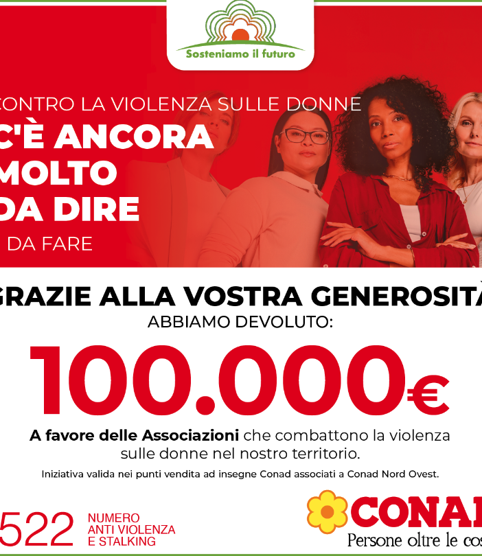 Conad Nord Ovest dona fondi al Centro antiviolenza Spazio Donna di Novara