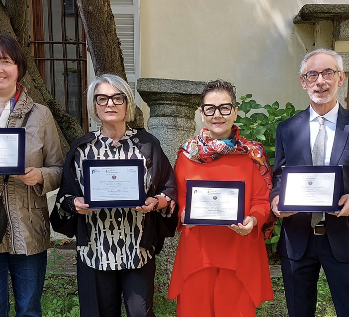 Nella foto i premiati dell’edizione 2023: da sinistra Gabriella Fornara, Michela Licht, Enrica Carbone e Roberto Fornara.