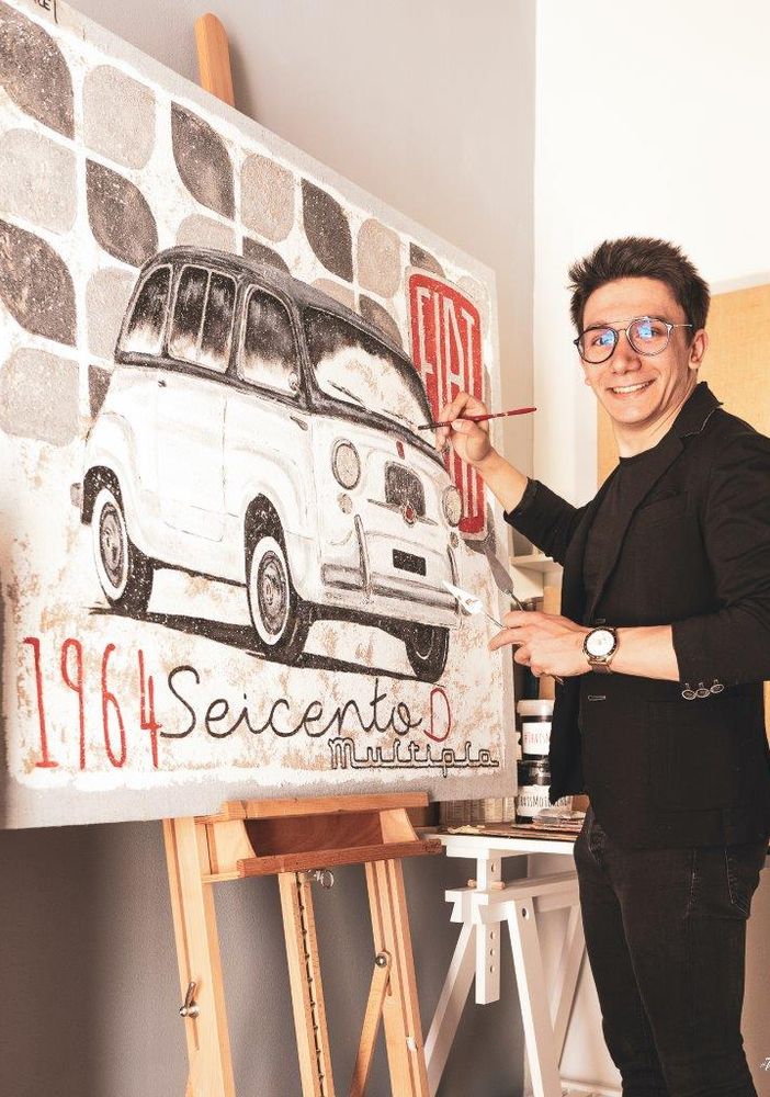 Stefano Berardino: un artista dei motori alla festa delle auto storiche di Revigliasco