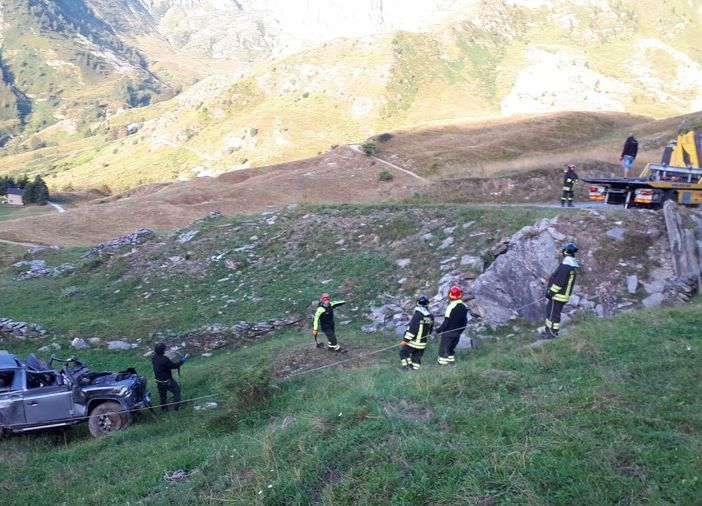 Il Defender coinvolto nell'incidente
