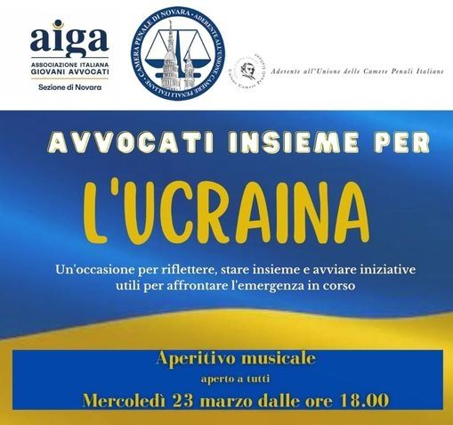 Camera Penale e Aiga organizzano l’aperitivo per i profughi ucraini