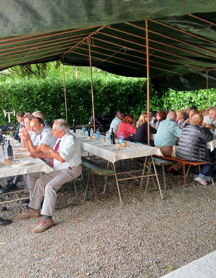 Il gruppo Alpini di Borgomanero ospite al convento del monte Mesma
