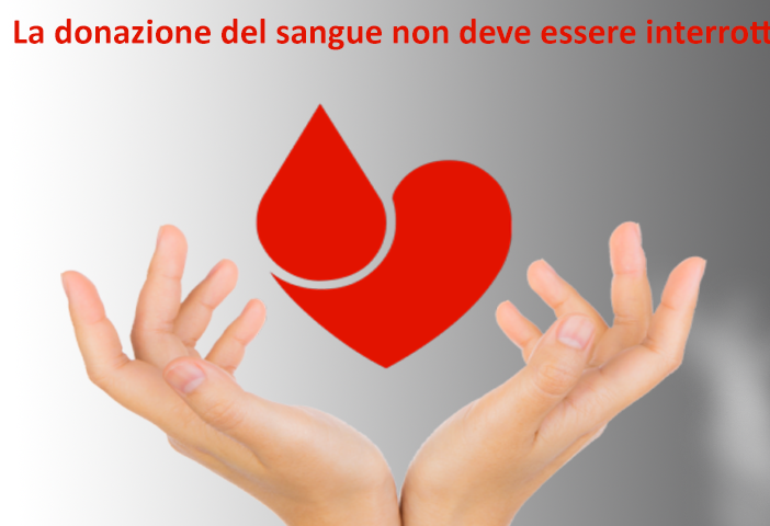Coronavirus: la donazione del sangue non deve essere interrotta