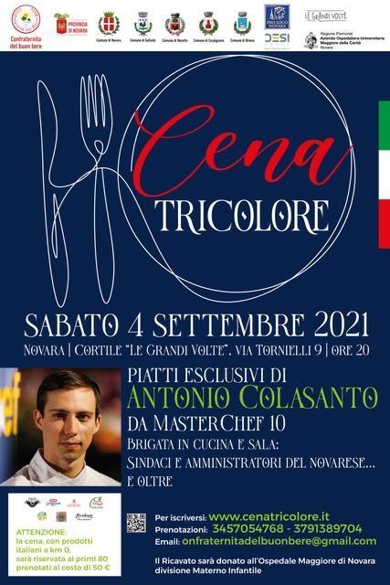 Aperte le prenotazioni per la Cena Tricolore