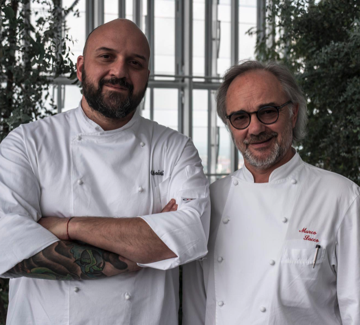 I complimenti di chef Sacco a Christian Balzo per la stella Michelin