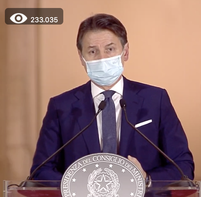 Conte presenta le nuove norme di contenimento: &quot;Momento difficile affrontiamolo con fiducia&quot;