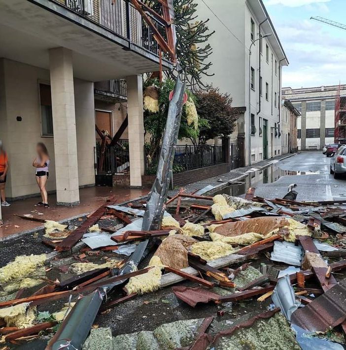 A Trecate si contano i danni dopo la tempesta