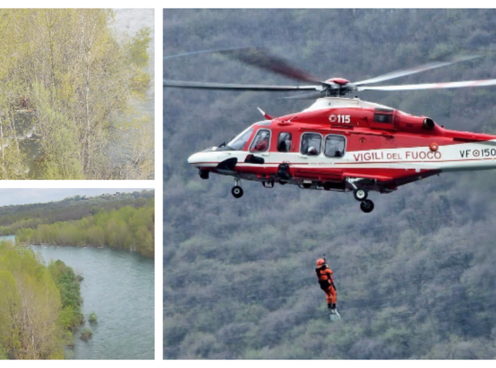 Si ribaltano con la canoa nelle acque del Ticino: salvati dai vigili del fuoco. FOTO