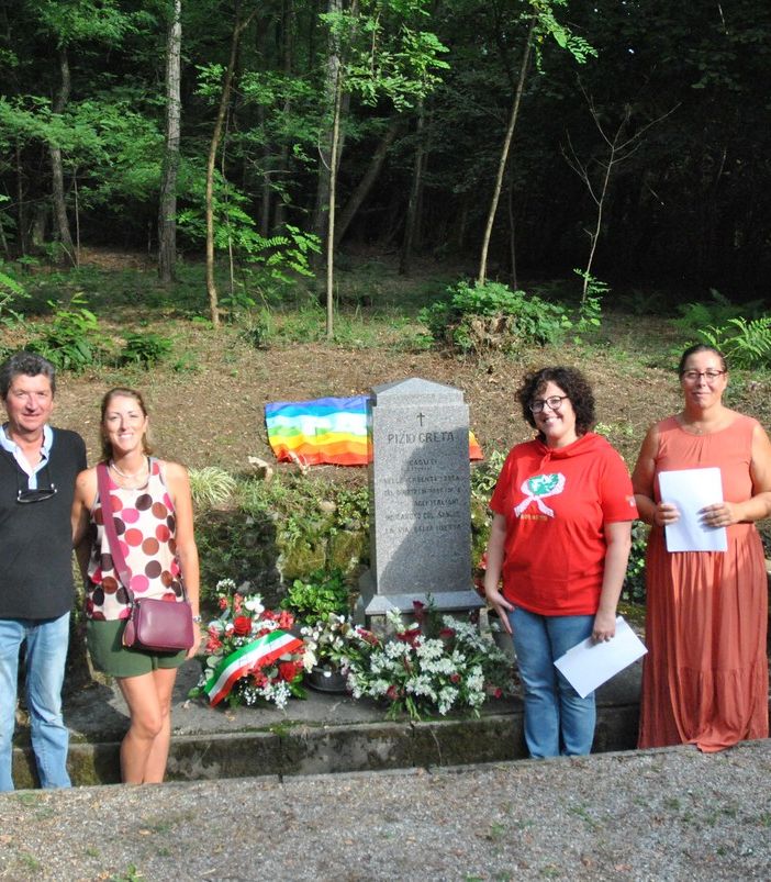 Ricordo dell'aggruppamento partigiano 1944 a Fasciarossa di Sotto