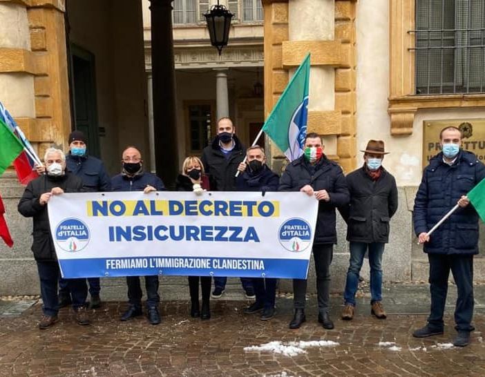 Fratelli d’Italia è scesa in piazza contro il nuovo decreto sicurezza