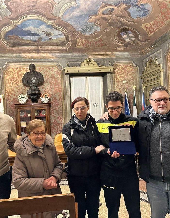 ‍Riconoscimento per Samuele Galdini, campione italiano paralimpico di nuoto pinnato e apnea