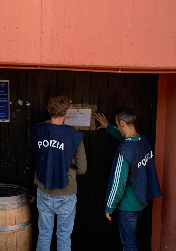 Chiuso per 10 giorni un bar di Novara in Largo Pastore per ordine del Questore