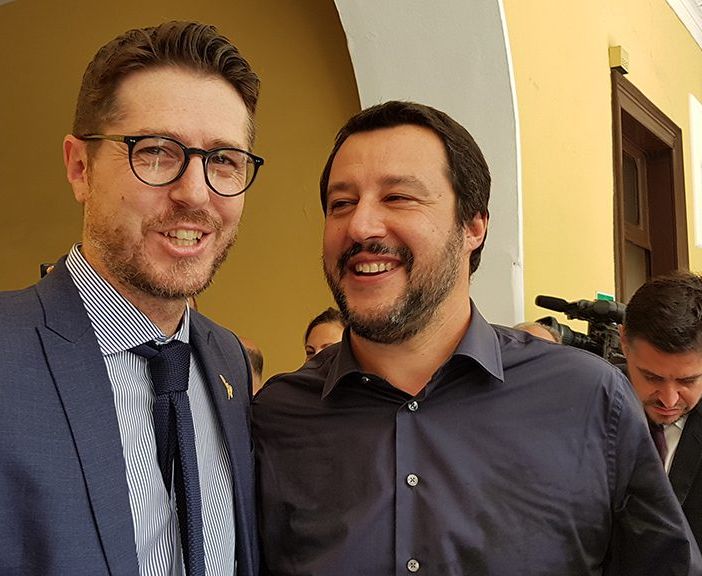 L'onorevole Molteni a Novara per la campagna elettorale leghista