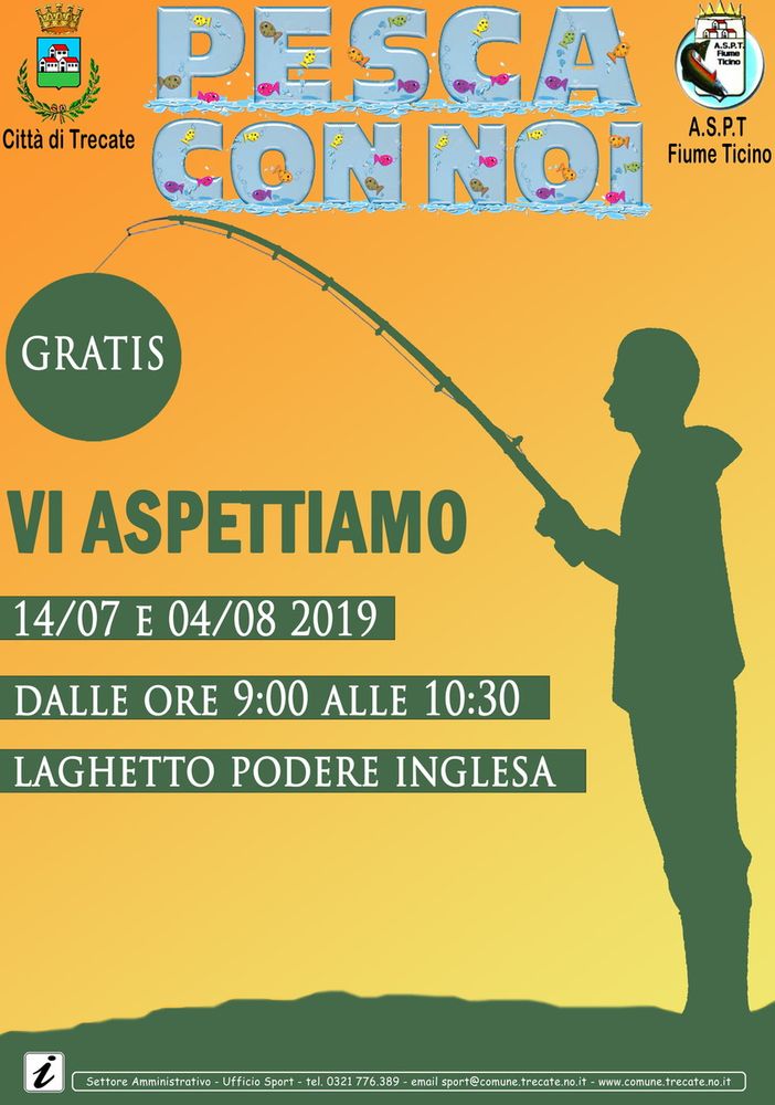 A Trecate l'evento &quot;Pesca con noi&quot; in collaborazione con l’A.S.P.T. Fiume Ticino